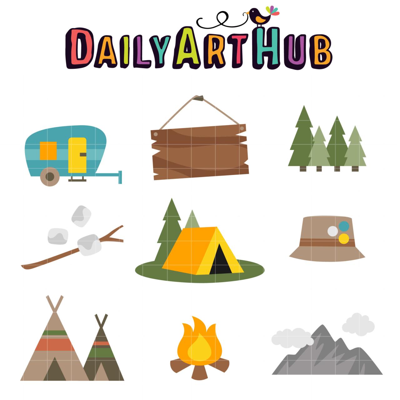Camping Clip Art, Camping Clipart, Camping Invitation or Camping ... Camping Clip Art, Camping Clipart, Camping Invitation or Camping ...